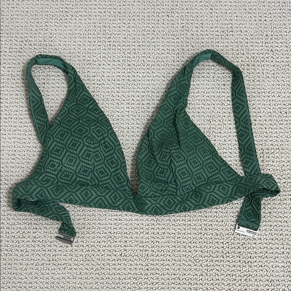 Green Geometric Bikini Top